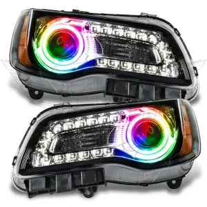 Chrysler 300 Headlight Assemblies - ORACLE Lighting - SMD HL - NON HID - ColorSHIFT w/ BC2 Controller - Black - `11-`14