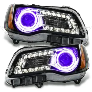 Chrysler 300 Headlight Assemblies - ORACLE Lighting - SMD HL - NON HID - ColorSHIFT w/ BC2 Controller - Black - `11-`14