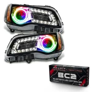Chrysler 300 Headlight Assemblies - ORACLE Lighting - SMD HL - NON HID - ColorSHIFT w/ BC2 Controller - Black - `11-`14
