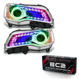Chrysler 300 Headlight Assemblies - ORACLE Lighting - SMD - NON HID - DRL - w/ BC2 Controller - Chrome - `11-`14