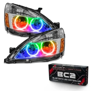 Honda Accord Headlight Assemblies - ORACLE Lighting - SMD HL - ColorSHIFT w/ BC2 Controller - `03-`07
