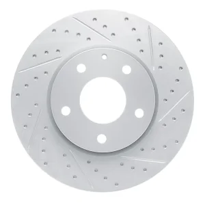 Alfa Romeo Giulia Brake Rotors (2) - Front - R1 Concepts - Drilled & Slotted Geoperformance - `17-`25