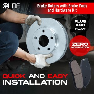 Toyota Corolla Brake Kit - Front - R1 Concepts - eLINE Series Blank, Optimum OE Pads - `19-`25
