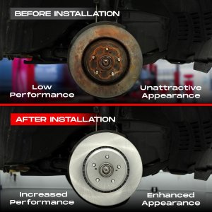 Toyota Corolla Brake Kit - Front - R1 Concepts - eLINE Series Blank, Optimum OE Pads - `19-`25