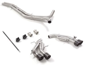 Audi RS7 Sportback Performance Exhaust - 4.0TFSI Quattro - Ragazzon - Rear Section w/ Electronic Operated Valve - Dual Exit/ Quad Carbon Fiber Tip