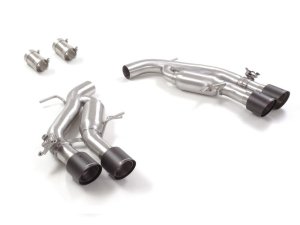 Audi RS7 Sportback Performance Exhaust - 4.0TFSI Quattro - Ragazzon - Rear Section w/ Electronic Operated Valve - Dual Exit/ Quad Carbon Fiber Tip