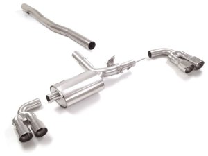 Mercedes Benz A-Class AMG A35 Performance Exhaust by Ragazzon - Rear Section - Integrated Valve - Quad Polished Tips