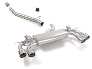 Volkswagen Golf Performance Exhaust by Ragazzon - Valved - Quad Polished Tips - Dual Exit - Non-Resonated Center Section