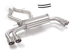 Alfa Romeo Giulia Performance Exhaust - 2.9L QV - Ragazzon - Evo Line - Axle Back w/ Vacuum Operated Valve - Dual Exit/ Quad Stainless Steel Tips 