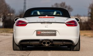 Porsche Boxster (981) Performance Exhaust by Ragazzon - Evo Line - Center Exit / Black Tips - Electronic Valves