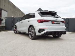 Audi A3 Sportback Performance Exhaust - Ragazzon - Cat Back - Evo Line - Muffled + Resonated Center Section - For Factory Tip 45TFSIe (2020+)