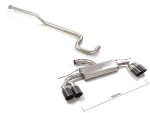 Audi A3 Sportback Performance Exhaust - Ragazzon - Cat Back - Evo Line - Resonated - Carbon Fiber Quad Tip 45TFSIe (2020+) Audi A3 Sportback Performance Exhaust - Ragazzon - Cat Back - Evo Line - Resonated - Carbon Fiber Quad Tip 45TFSIe (2020+)