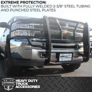Ford F-350 Grille Guard - Cattleman - Compatible With Factory Sensors