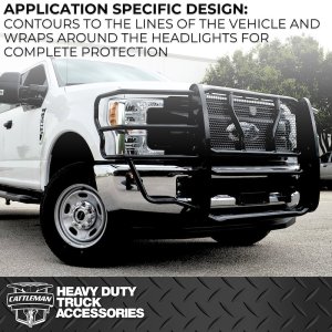 Ford F-350 Grille Guard - Cattleman - Compatible With Factory Sensors