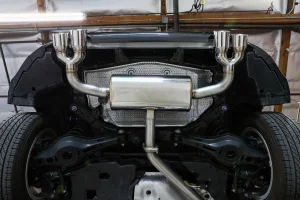 Toyota Corolla Hatchback Performance Exhaust - Remark - Quiet-Spec Quad Tip - Burnt Stainless Tips - `23+ Toyota Corolla Hatchback Performance Exhaust - Remark - Quiet-Spec Quad Tip - Burnt Stainless Tips - `23+
