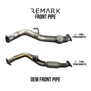 Acura Integra Performance Exhaust - Front - Remark - 3 in. SS Front Over-Pipe - `23-`26