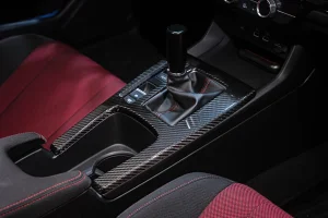 Honda Civic Carbon Fiber Console Cover - Remark - Gloss - `22+ Honda Civic Carbon Fiber Console Cover - Remark - Gloss - `22+