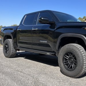 Toyota Tundra Rock Sliders - Rock Slide Engineering - Steel - Black Powdercoat - `22-`24