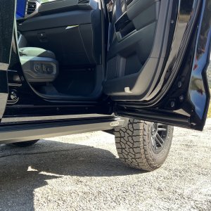 Toyota Tundra Rock Sliders - Rock Slide Engineering - Steel - Black Powdercoat - `22-`24