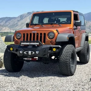 Jeep Wrangler JK Bumper - Front - Rock Slide Engineering - Big Sky Aluminum Mid with Winch Plate - `07-`18