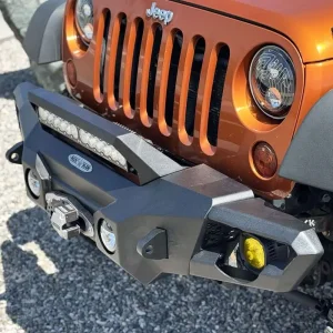 Jeep Wrangler JK Bumper - Front - Rock Slide Engineering - Big Sky Aluminum Mid with Winch Plate - `07-`18