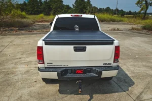 Chevrolet Silverado 1500 Hard Tri-Fold Bed Cover - Rough Country - Sleek Flush, Low-Profile Design - Matte Black - '07-'13