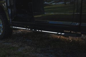 Ram 1500 Running Boards - Rough Country - AC2 - Amber/White - '21-'25