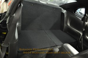 Ford Mustang Rear Seat Delete Kit - '94-'04