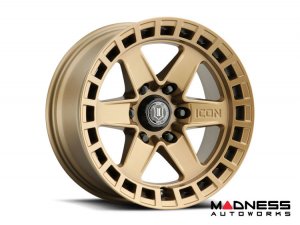 Ford Bronco Custom Wheels (1) - Raider - Satin Brass - 17 X 8.5 / 6 x 5.5 / 0 / 4.75" - Icon 