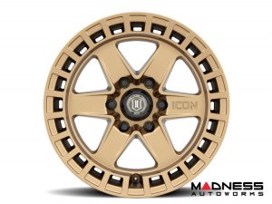 Ford Bronco Custom Wheels (1) - Raider - Satin Brass - 17 X 8.5 / 6 x 5.5 / 0 / 4.75" - Icon 