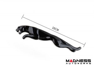 Jaguar Custom Emblem - Leaping Jaguar - Satin Black Finish Jaguar Custom Emblem - Leaping Jaguar - Satin Black Finish