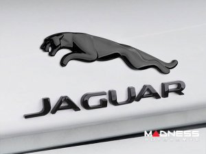 Jaguar Custom Emblem Set - Leaping Jaguar + Jaguar Lettering - Gloss Black Finish Jaguar Custom Emblem Set - Leaping Jaguar + Jaguar Lettering - Gloss Black Finish