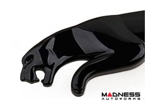 Jaguar Custom Emblem Set - Leaping Jaguar + Jaguar Lettering - Gloss Black Finish Jaguar Custom Emblem Set - Leaping Jaguar + Jaguar Lettering - Gloss Black Finish