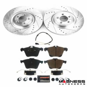 Jaguar F-TYPE Brake Pads + Brake Rotors - Front - Powerstop - Z23 Evolution - Drilled + Slotted Jaguar F-TYPE Brake Pads + Brake Rotors - Front - Powerstop - Z23 Evolution - Drilled + Slotted