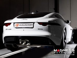Jaguar F-TYPE Performance Exhaust System - Ragazzon - 2.0L Turbo - Center Exit - Vacuum Valve Design - Resonated - Dual Tip Jaguar F-TYPE Performance Exhaust System - Ragazzon - 2.0L Turbo - Center Exit - Vacuum Valve Design - Resonated - Dual Tip