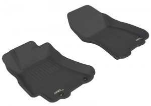 Subaru Outback Floor Mats - Front - 3D MAXpider - Kagu - Black - `10-`14