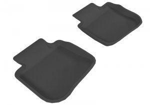 Subaru Outback Floor Mat Set - Rear - 3D MAXpider - KAGU - Black - `10-`14