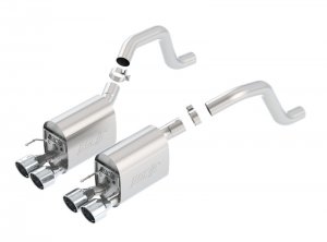 Chevrolet Corvette Z06 Performance Exhaust - Rear - Borla - S-Type II Cat Back - Polished - `06-`13