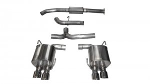 Subaru WRX Performance Exhaust - Dual Rear Exit - CORSA Performance - Cat Back Sport with 3.5in Tips - Polished - `15-`21