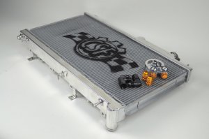 Subaru WRX Radiator - CSF - 2-Row with Built-In Oil Cooler - `08-`15