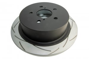 Subaru Outback Brake Rotor (1) - Rear - DBA - T2 Slotted Street Series - `05-`08