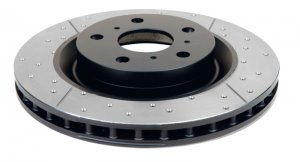 Chevrolet Corvette Z06 Brake Rotor (1) - Front - DBA - Street Series Rotors, Drilled & Slotted - `06-`12