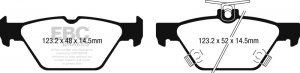 Subaru Legacy Brake Pads - Rear - EBC - Greenstuff 2000 Series Sport - `15-`17