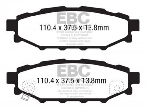 Subaru BRZ Brake Pads - Rear - EBC - Yellowstuff - 2012