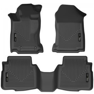 Subaru Outback Floor Liners - Front & 2nd Seat - Husky Liners - WeatherBeater Series - Black - 2020