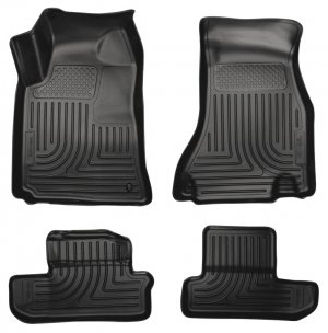 Dodge Challenger Floor Liners - Front + Second Seat - Husky Liners - WeatherBeater - Black - `08-`12