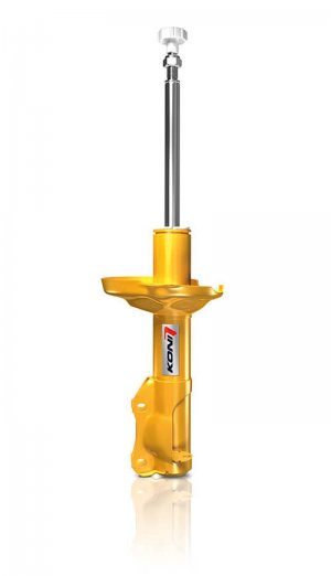 Subaru WRX Shock Absorber - Front Right - KONI - Sport (Yellow); Twin-Tube Hydraulic; Externally Adjustable; Hydraulic; McPherson Strut - Yellow - `15-`21