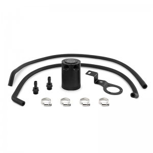 Subaru WRX Oil Catch Can Kit - PCV Side - Mishimoto - Baffled - Black - `15-`21
