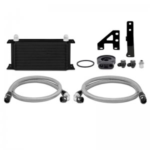Subaru WRX Oil Cooler Kit - Front - Mishimoto - 19-row - Black - `15-`21