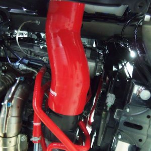 Subaru WRX Performance Air Intake - Mishimoto - Silicone Air Box Hose Kit - Red - `15-`21